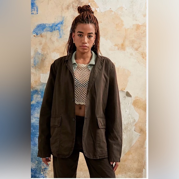 Urban Outfitters Loom Brown blazer size L - Picture 3 of 9